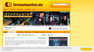 
                            10. Starhunter Staffel 1: Starhunter Episodenguide – fernsehserien.de