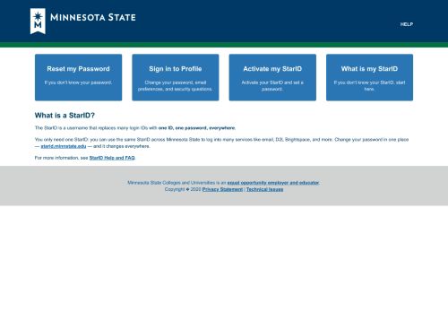 
                            1. StarID Self Service - Minnesota State