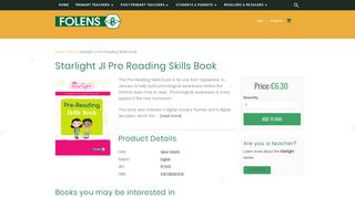 
                            12. Starlight JI Pre Reading Skills Book | Folens