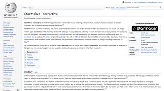
                            9. StarMaker Interactive - Wikipedia