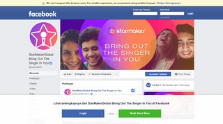 
                            1. StarMaker - Sing & Connect With Fans of Music - Beranda | Facebook
