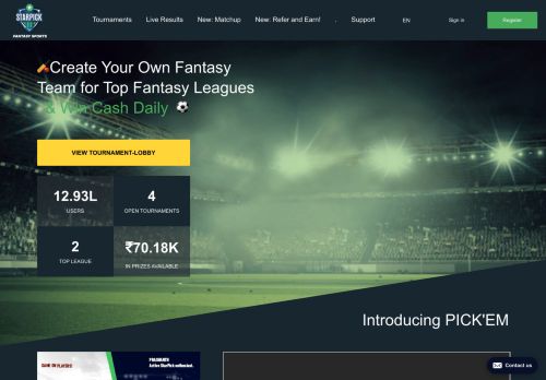 
                            1. StarPick: Play Fantasy Online | Cricket, Football, Basketball and ...