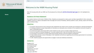 
                            11. StarRezPortal - Welcome to the W&M Housing Portal