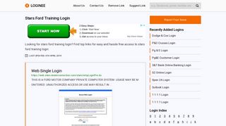 
                            3. Stars Ford Training Login
