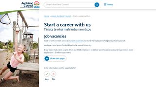 
                            2. Start a career with us - Auckland Council