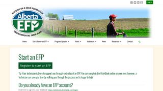 
                            10. Start an EFP | Alberta Environmental Farm Plan