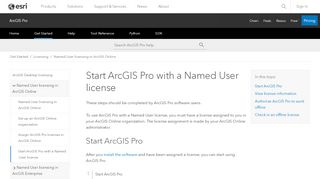 
                            6. Start ArcGIS Pro with a Named User license—ArcGIS Pro | ArcGIS ...