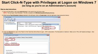 
                            5. Start Click-N-Type with Privileges at Logon on Windows 7