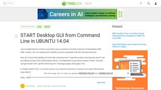 
                            11. START Desktop GUI from Command Line in UBUNTU 14.04 - IT Toolbox