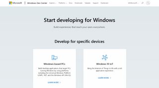 
                            12. Start developing for Windows - Microsoft Developer