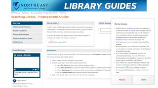
                            11. Start Here - Searching CINAHL - Finding Health Articles - LibGuides at ...