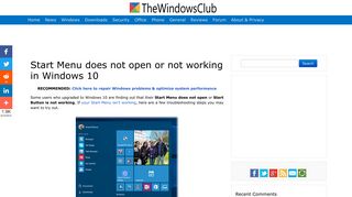 
                            5. Start Menu does not open or not working in Windows 10