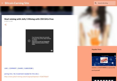 
                            3. Start mining with Jolly 5 Mining with 350 GH/s Free - Bitcoin ...