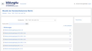 
                            3. Start: MVL Teil 3 und 4 - Moodle der Handwerkskammer Berlin