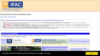 
                            4. Start Page of the Conference Management System