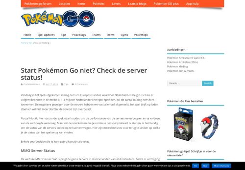 
                            3. Start Pokémon Go niet? Check de server status!