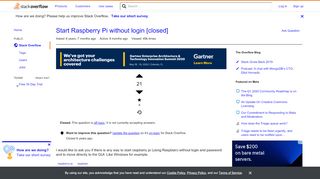
                            5. Start Raspberry Pi without login - Stack Overflow