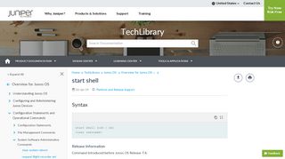 
                            7. start shell - TechLibrary - Juniper Networks