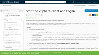 
                            5. Start the vSphere Client and Log In - VMware Docs