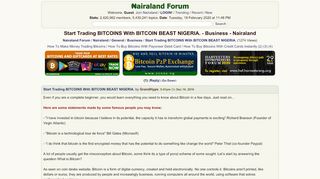 
                            10. Start Trading BITCOINS With BITCOIN BEAST NIGERIA. - Business ...