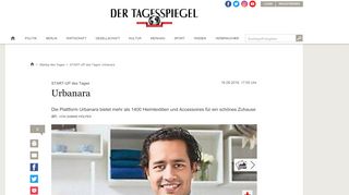 
                            11. START-UP des Tages: Urbanara - Startup des Tages - Tagesspiegel