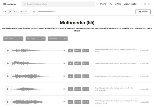 
                            9. Start Up Sounds | Most recent - Soundsnap