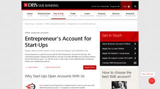 
                            4. Start-Ups Banking Account for Entrepreneurs | DBS SME Bank