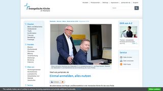 
                            2. Start von portal.ekir.de - Einmal anmelden, alles nutzen - EKiR-News ...