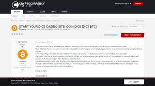 
                            9. Start your Dice casino site! Coin Dice [0.03 BTC] - GAMES ...