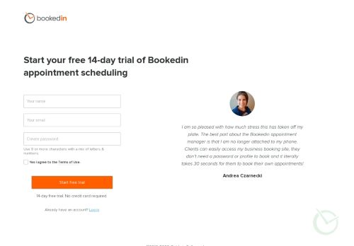
                            3. Start Your Free 30-Day Trial of BookedIN Online Scheduling Software