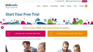 
                            3. Start your free trial - 123maths