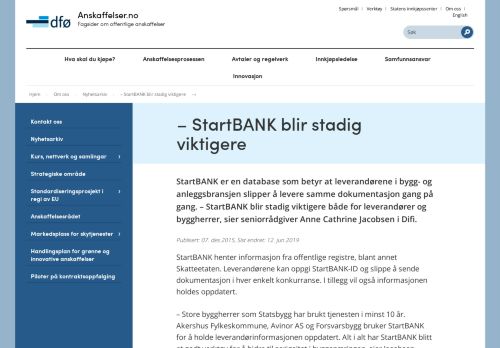 
                            6. – StartBANK blir stadig viktigere | Anskaffelser.no