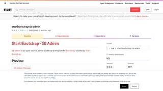 
                            8. startbootstrap-sb-admin - npm