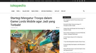 
                            5. Startegi Mengatur Troops Lords Mobile - Tokopedia Blog