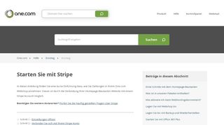 
                            5. Starten Sie mit Stripe – Hilfe | One.com