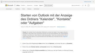 
                            1. Starten von Outlook mit der Anzeige des Ordners 