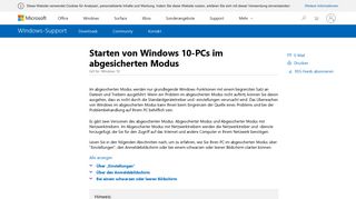 
                            2. Starten von Windows 10-PCs im abgesicherten Modus - Windows Help