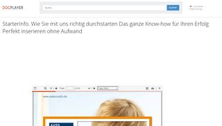 
                            10. StarterInfo. Wie Sie mit uns richtig durchstarten Das ganze Know-how ...