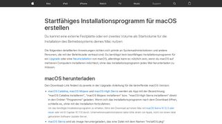 
                            4. Startfähiges Installationsprogramm für macOS erstellen - Apple Support