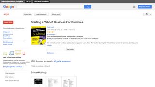 
                            10. Starting a Yahoo! Business For Dummies