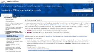 
                            13. Starting the TEPS/e administration console - IBM