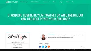 
                            6. StartLogic Hosting Review: Powered by Wind Energy. But Can This ...