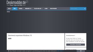 
                            7. Startmenü reparieren Windows 10 Deskmodder Wiki