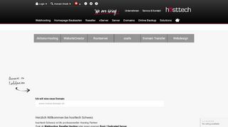 
                            2. Startseite | hosttech Schweiz - Webhosting, Domains, Rootserver
