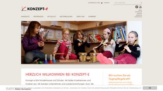 
                            2. Startseite: Konzept-e - Professionalisierung in der Kinderbetreuung