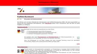 
                            2. Startseite Kraftfahrt-Bundesamt, Internetdienste