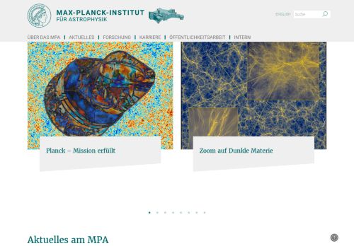 
                            9. Startseite | Max-Planck-Institut für Astrophysik