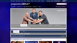 
                            6. Startseite - Show & Quiz | programm.ARD.de