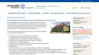 
                            10. Startseite - ZPA - Universität Rostock