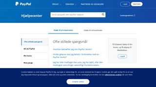 
                            4. Startside for PayPals Hjælp